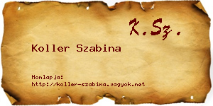 Koller Szabina névjegykártya